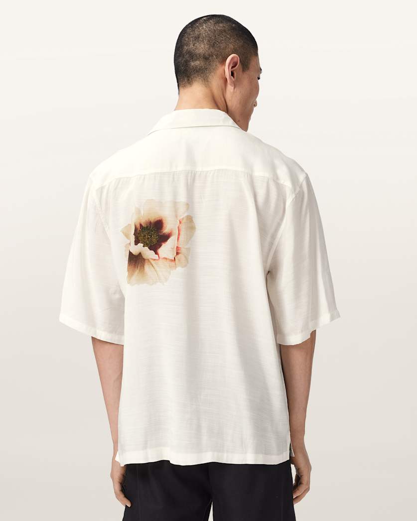 Seashell חולצה פרחונית אוברסייז לגברים Floraison ALLSAINTS