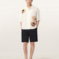 Seashell חולצה פרחונית אוברסייז לגברים Floraison ALLSAINTS