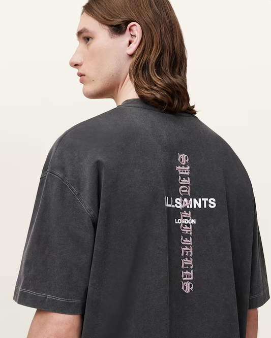 Antique White טי שירט קצרה לגברים Knox ALLSAINTS