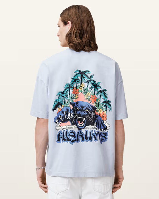 Beige טי שירט קצרה לגברים Pounce ALLSAINTS