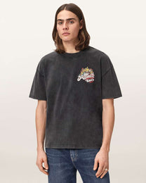 Dark Slate Gray טי שירט אוברסייז לגברים Roque ALLSAINTS