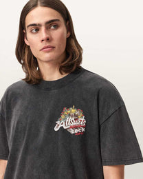 Dark Slate Gray טי שירט אוברסייז לגברים Roque ALLSAINTS