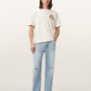 Antique White טי שירט אוברסייז לגברים Roque ALLSAINTS