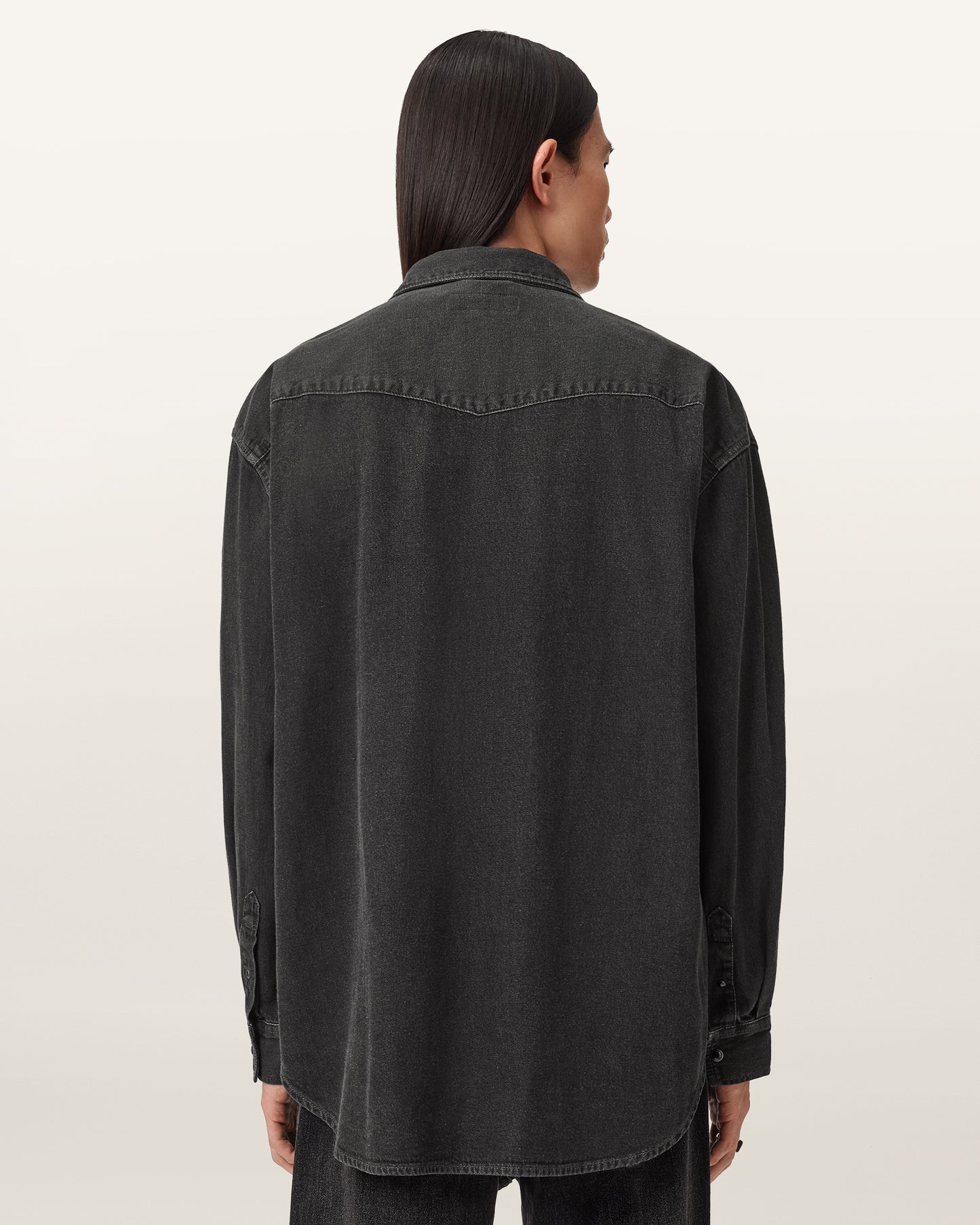 Beige חולצה מכופתרת ארוכה לגברים Fenton ALLSAINTS