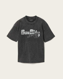 Dark Slate Gray טי שירט גרפית Boxy לגברים Sun City ALLSAINTS