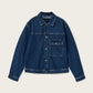 Midnight Blue ז׳קט ג׳ינס Boxy לגברים Cast ALLSAINTS