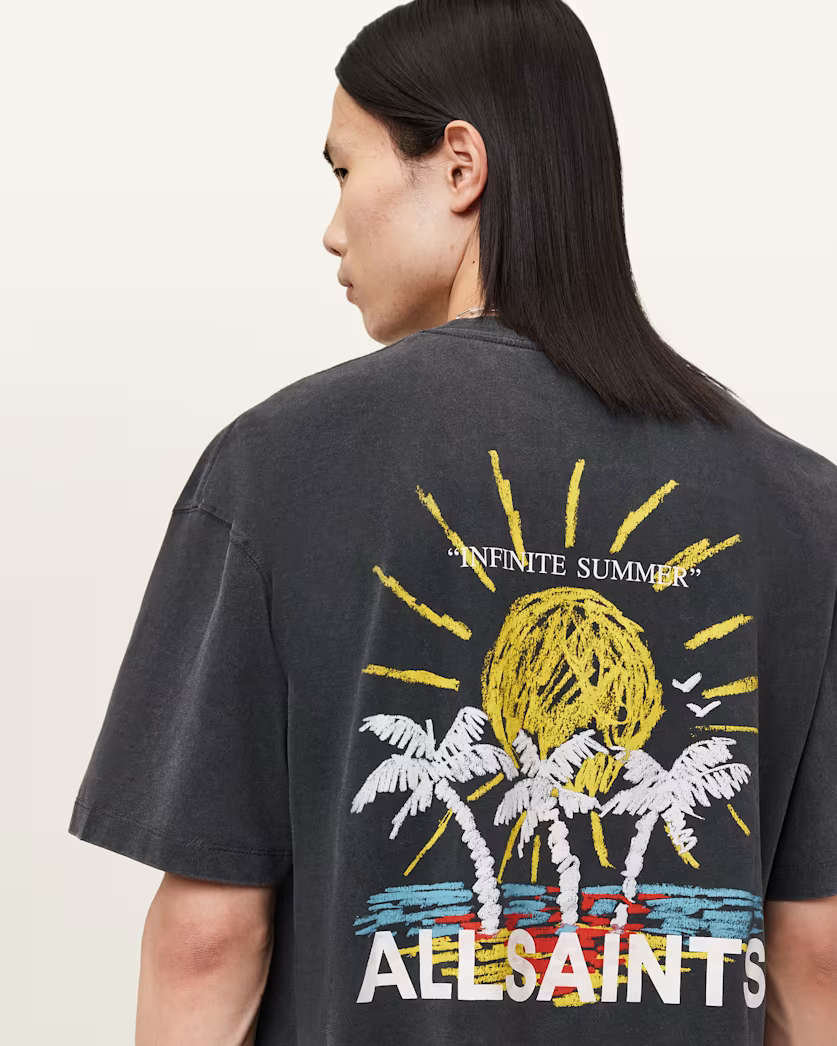 Antique White טי שירט קצרה לגברים Cove ALLSAINTS