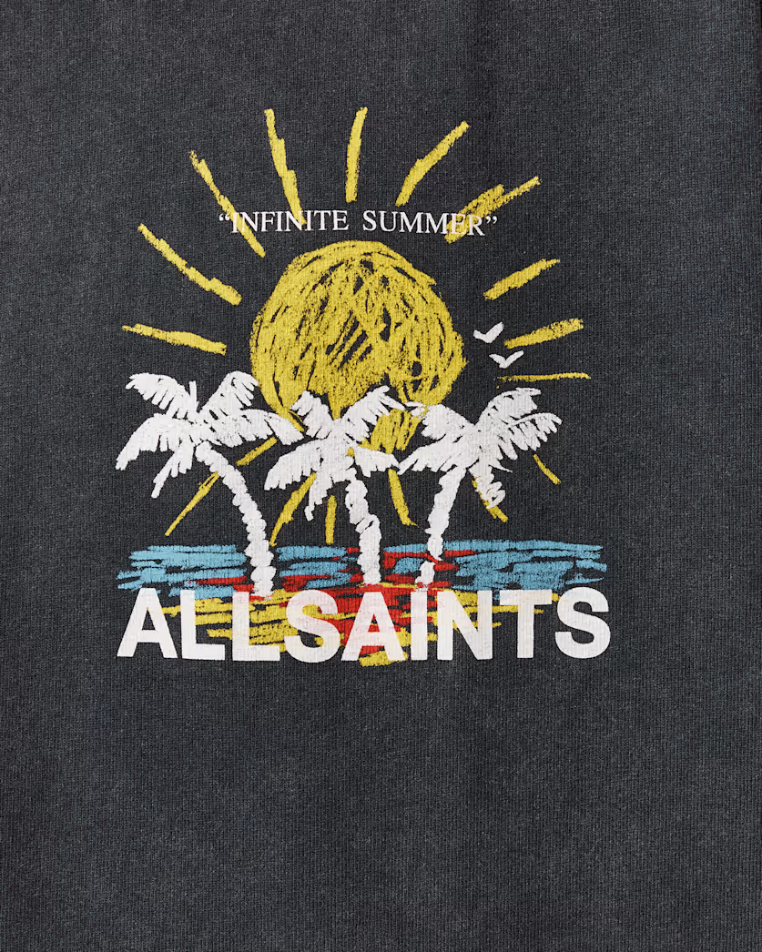 Dark Slate Gray טי שירט קצרה לגברים Cove ALLSAINTS