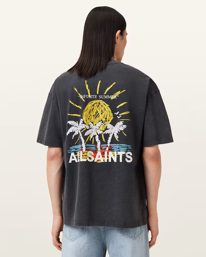 Antique White טי שירט קצרה לגברים Cove ALLSAINTS