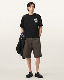 Seashell טי שירט גרפית אוברסייז לגברים Petals ALLSAINTS