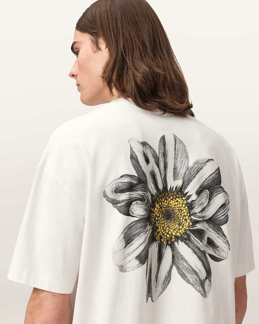 Seashell טי שירט גרפית אוברסייז לגברים Petals ALLSAINTS