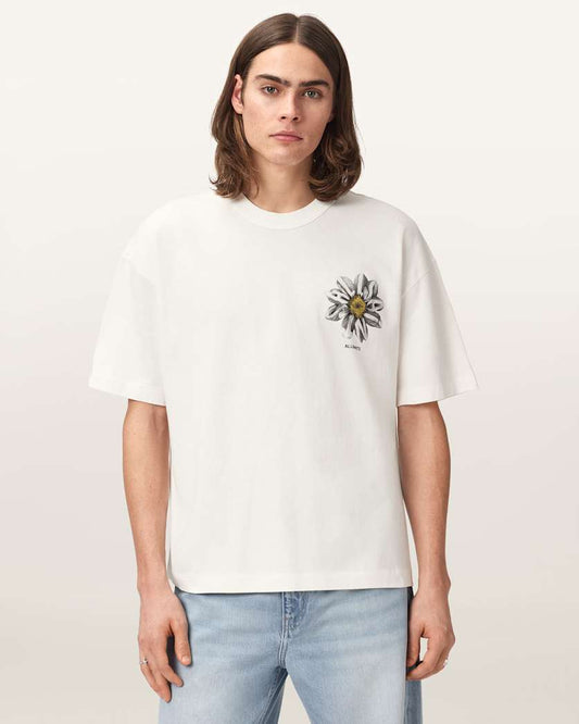 Seashell טי שירט גרפית אוברסייז לגברים Petals ALLSAINTS