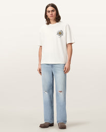 Seashell טי שירט גרפית אוברסייז לגברים Petals ALLSAINTS