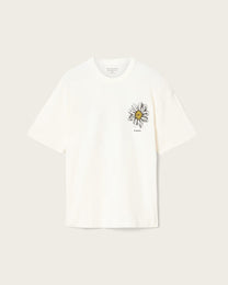 White Smoke טי שירט גרפית אוברסייז לגברים Petals ALLSAINTS
