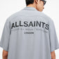 Gray חולצה מכופתרת קצרה לגברים Access ALLSAINTS