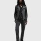 Dark Slate Gray ג'קט עור בייקר לגברים Conroy ALLSAINTS