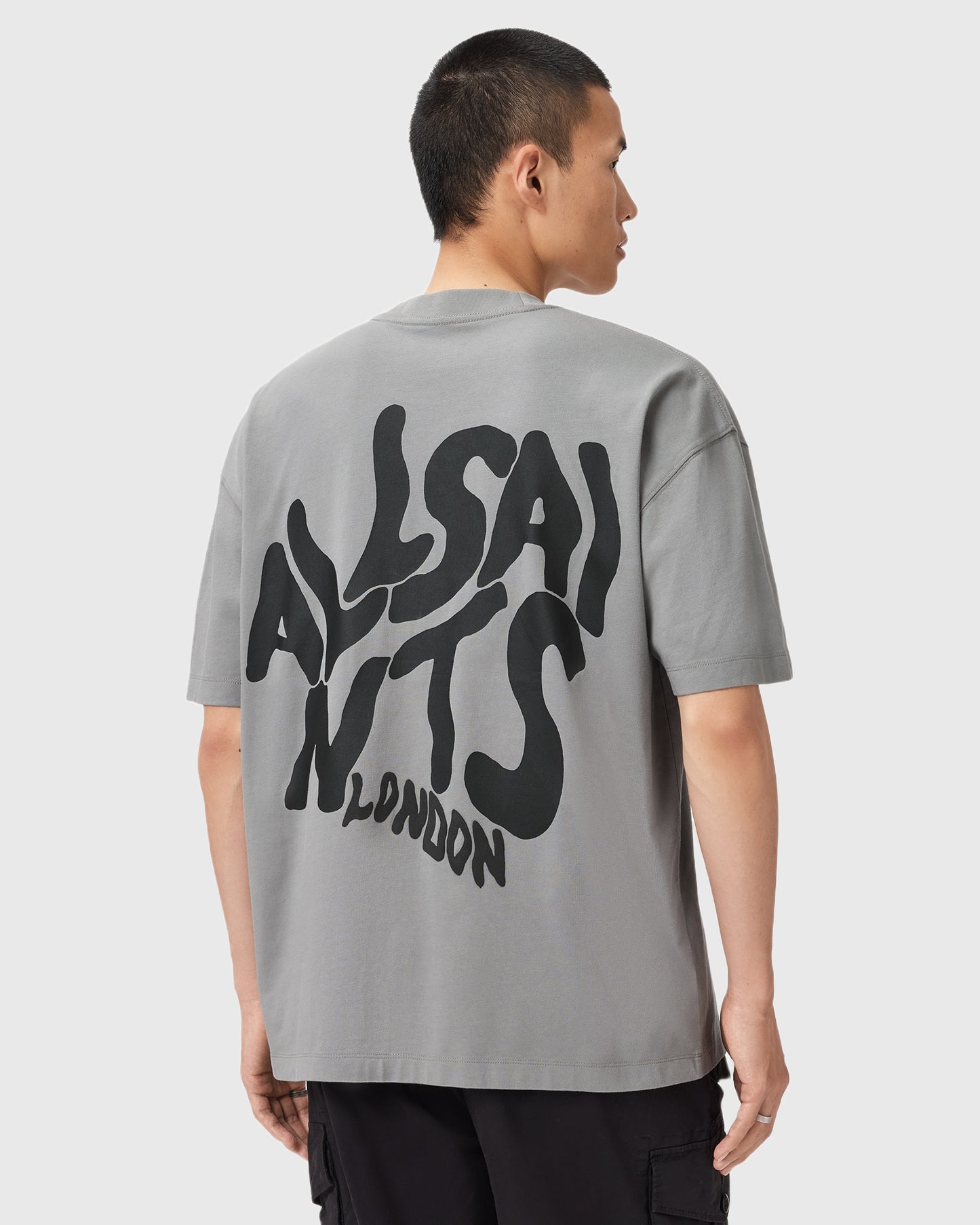 Antique White טי שירט קצרה לגברים Orlando ALLSAINTS