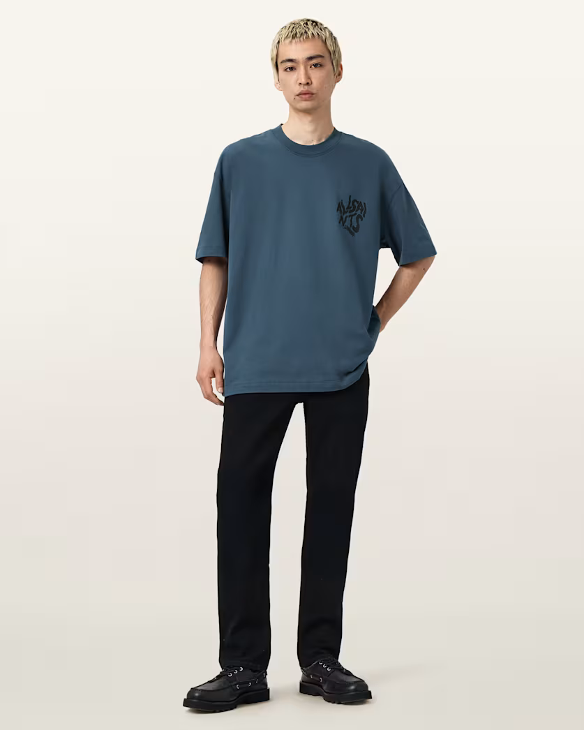 Beige טי שירט קצרה לגברים Orlando ALLSAINTS