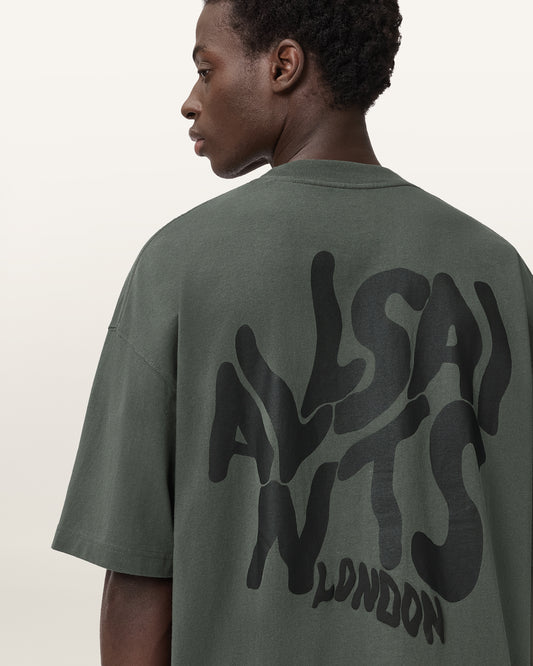 Beige טי שירט קצרה לגברים Orlando ALLSAINTS