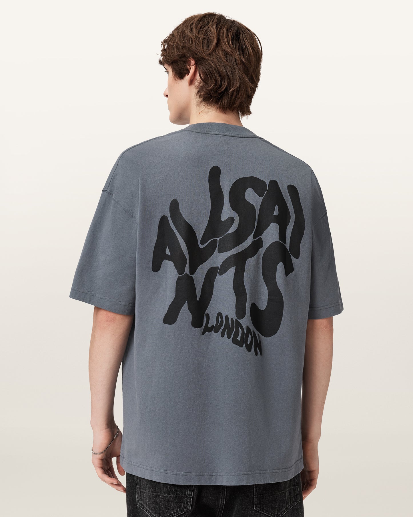 Light Gray טי שירט קצרה לגברים Orlando ALLSAINTS