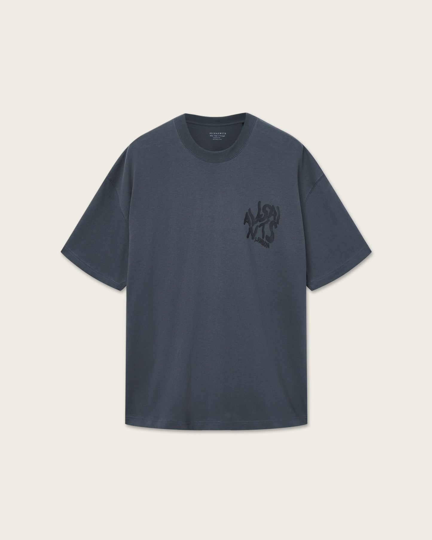 Beige טי שירט קצרה לגברים Orlando ALLSAINTS