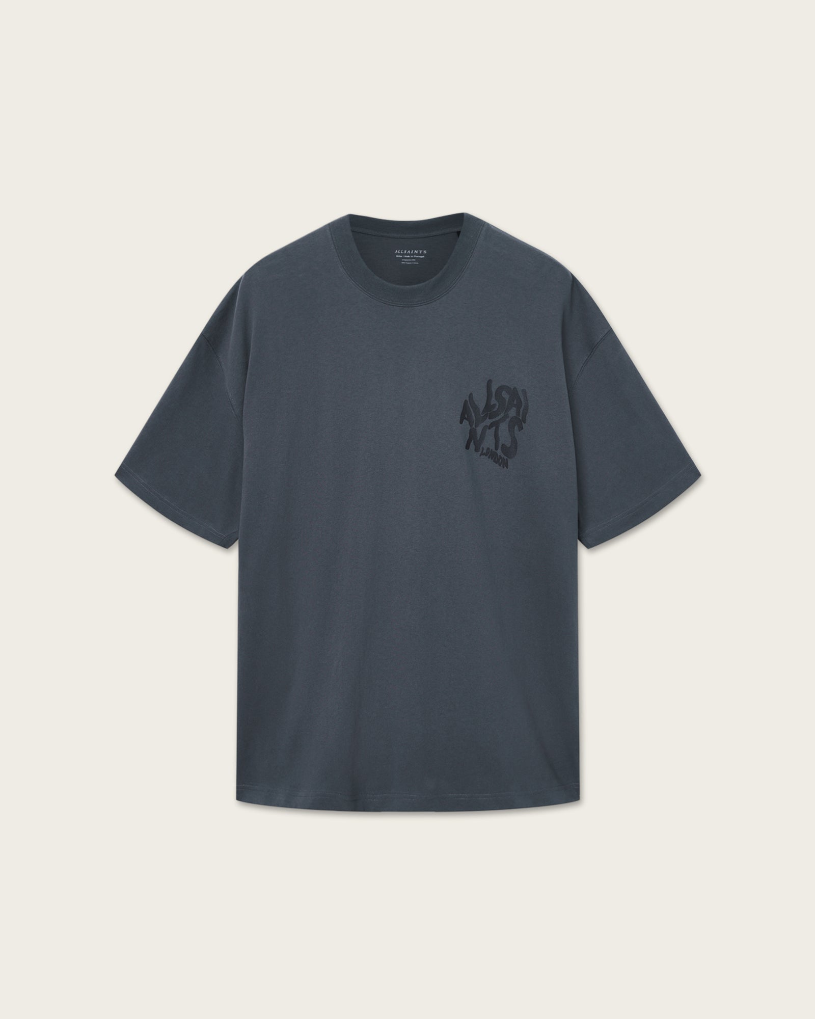 Beige טי שירט קצרה לגברים Orlando ALLSAINTS