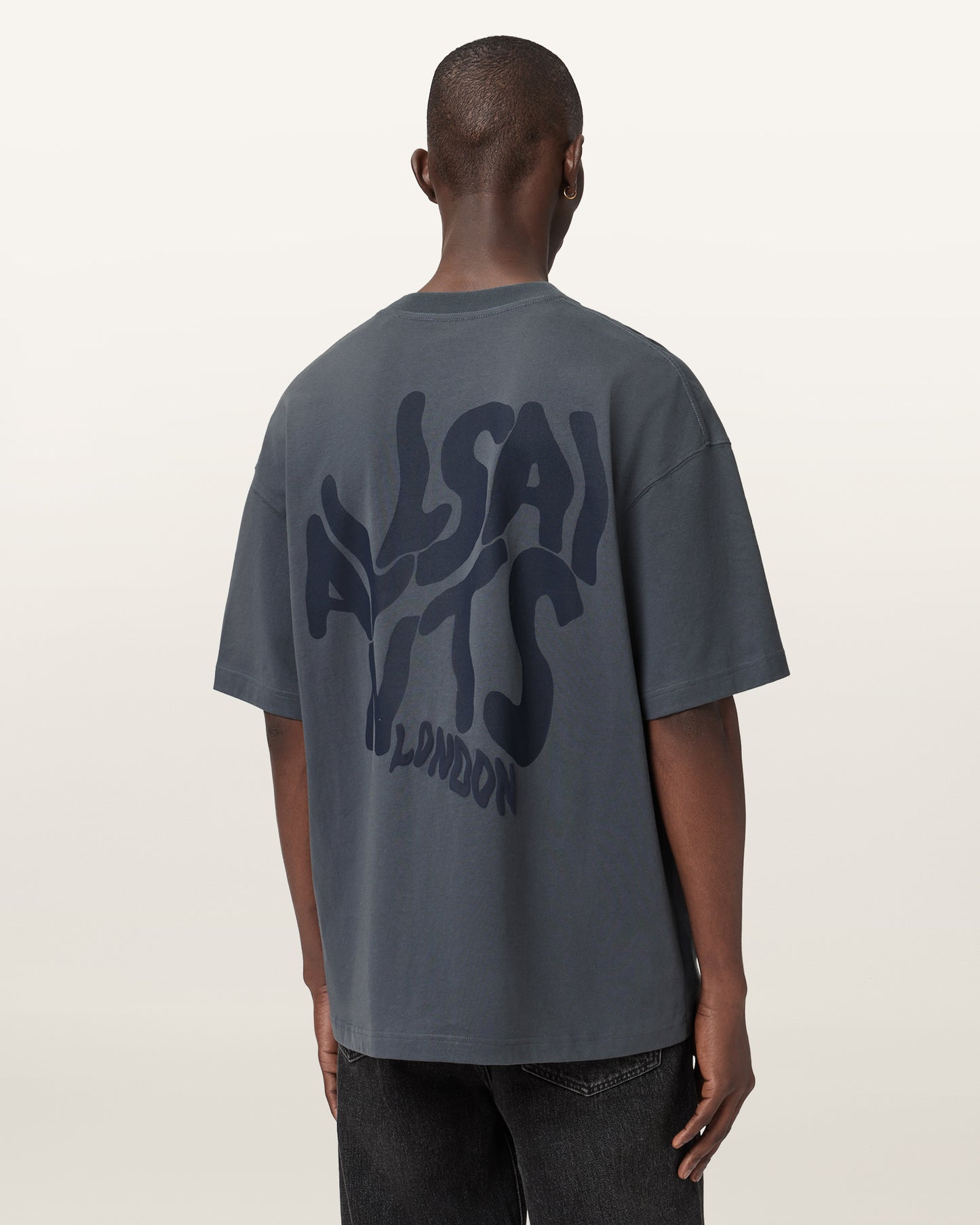 Beige טי שירט קצרה לגברים Orlando ALLSAINTS