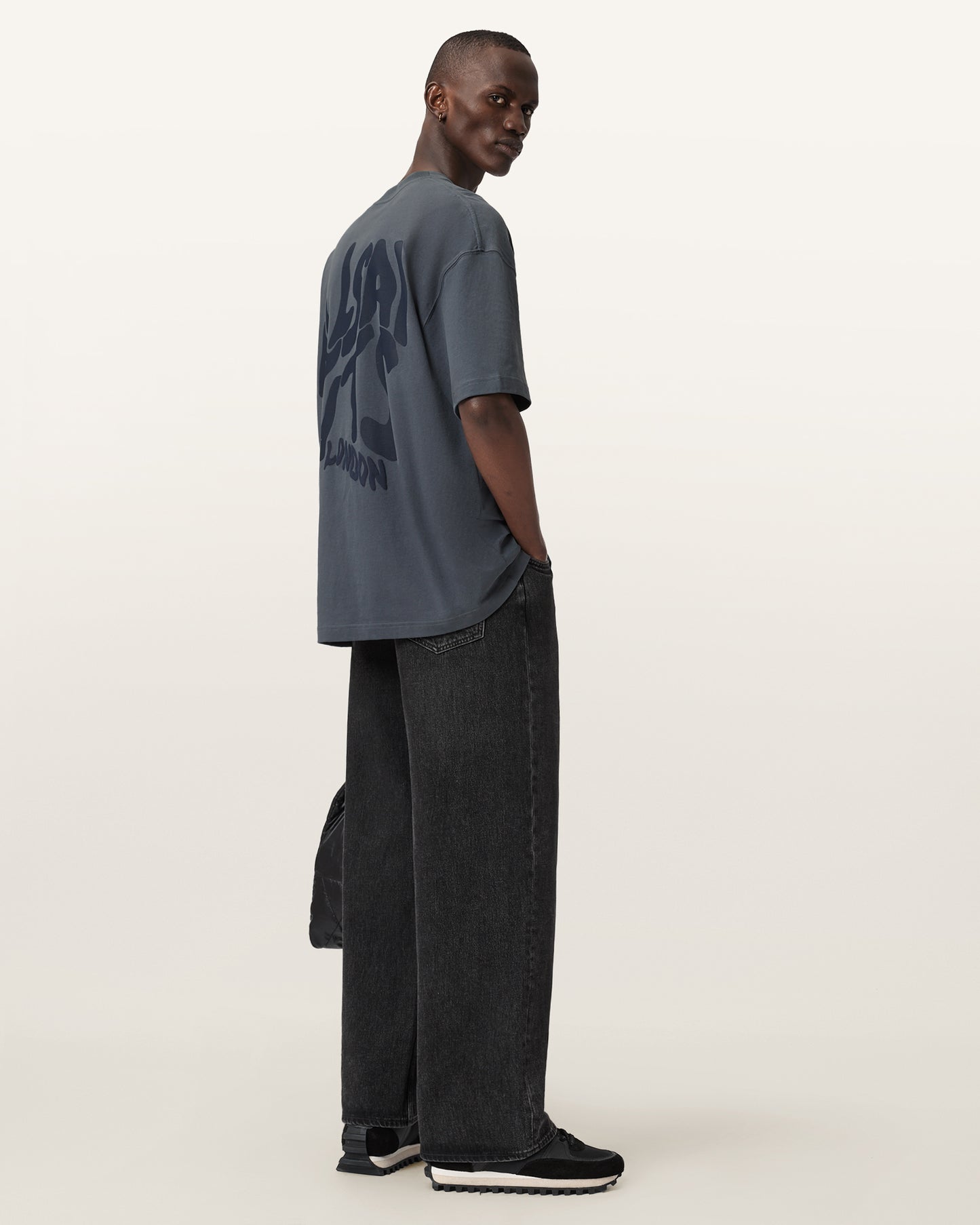 Beige טי שירט קצרה לגברים Orlando ALLSAINTS