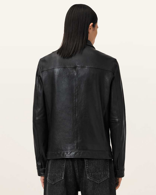 Beige ג'קט עור לגברים Luck ALLSAINTS