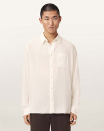 Seashell חולצה מכופתרת אוברסייז לגברים Carlyle ALLSAINTS