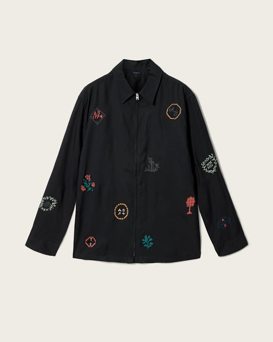 Black חולצה מכופתרת לגברים Laurel ALLSAINTS