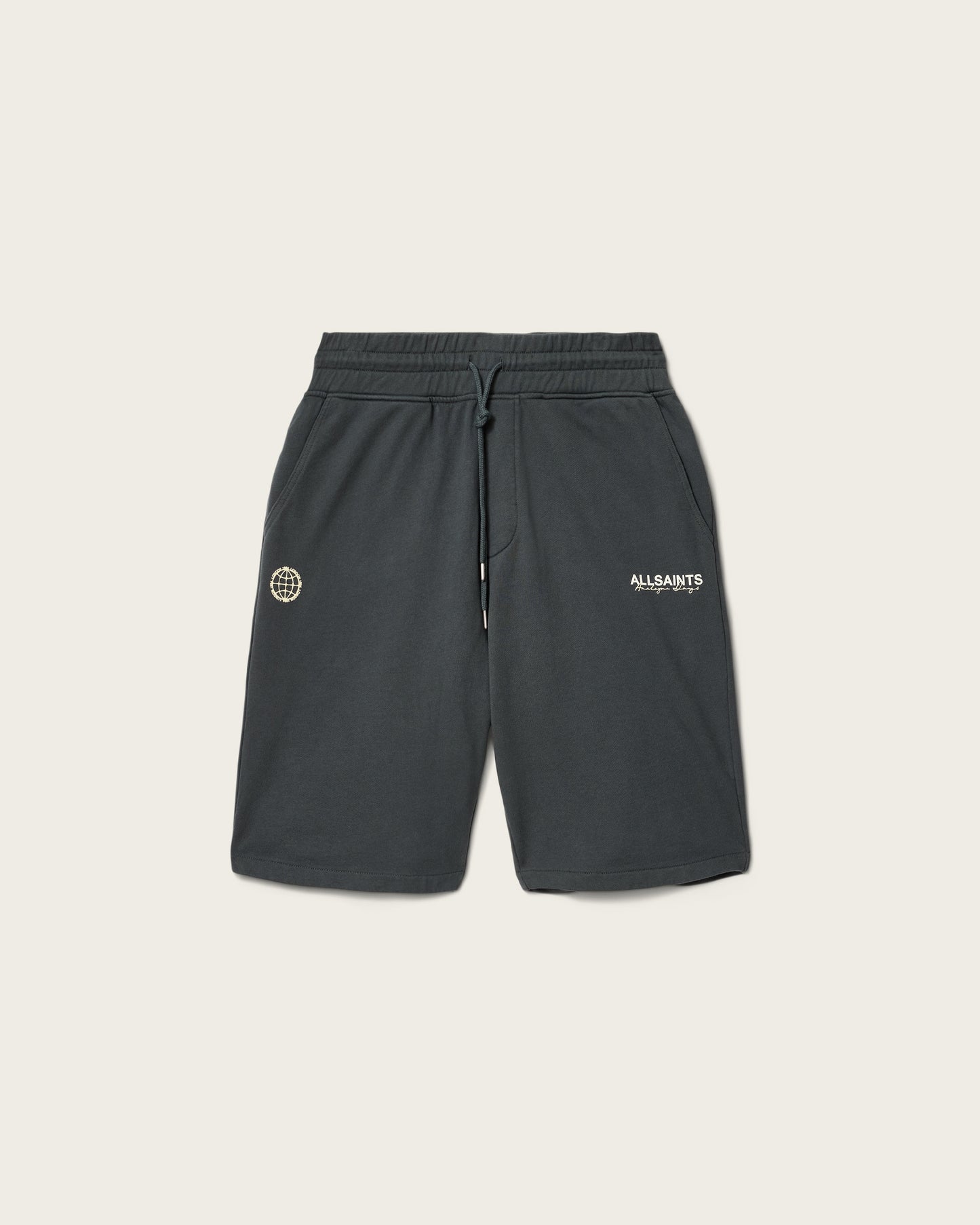 Dark Slate Gray מכנסיים קצרים לגברים Emblem Sweatshort ALLSAINTS