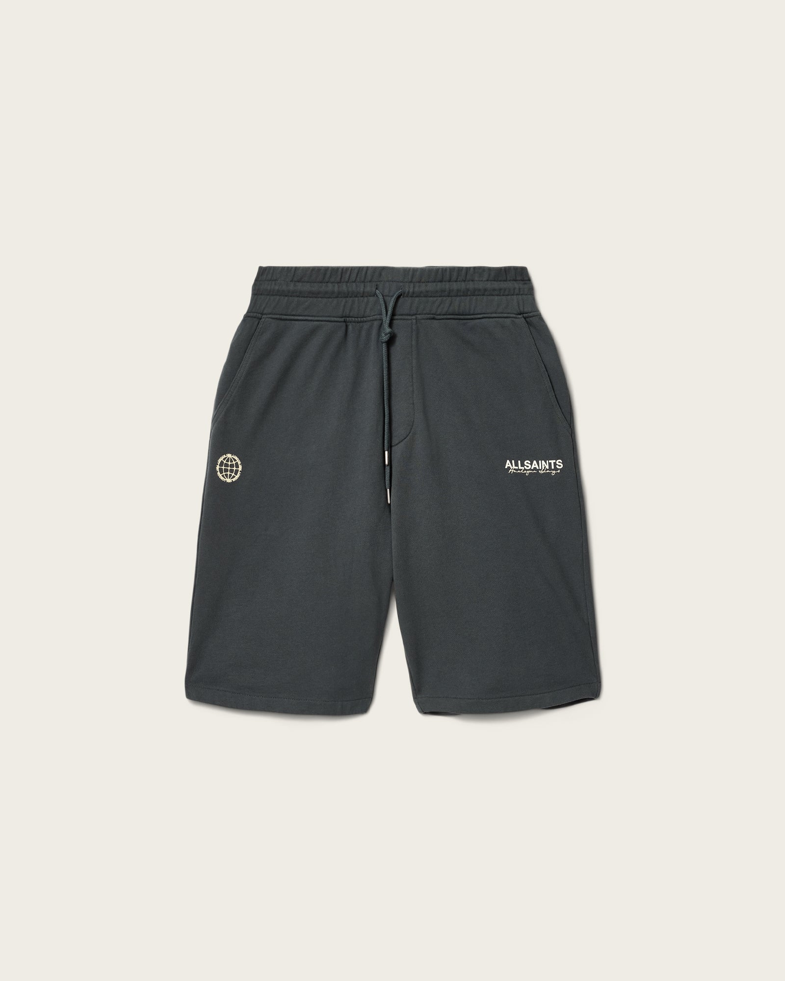 Dark Slate Gray מכנסיים קצרים לגברים Emblem Sweatshort ALLSAINTS