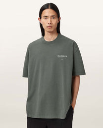 Dim Gray טי שירט קצרה לגברים Washed Tee ALLSAINTS