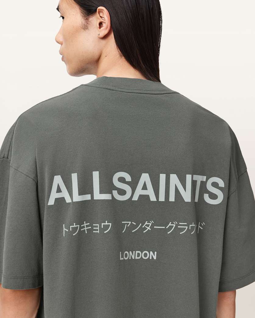 Dim Gray טי שירט קצרה לגברים Washed Tee ALLSAINTS