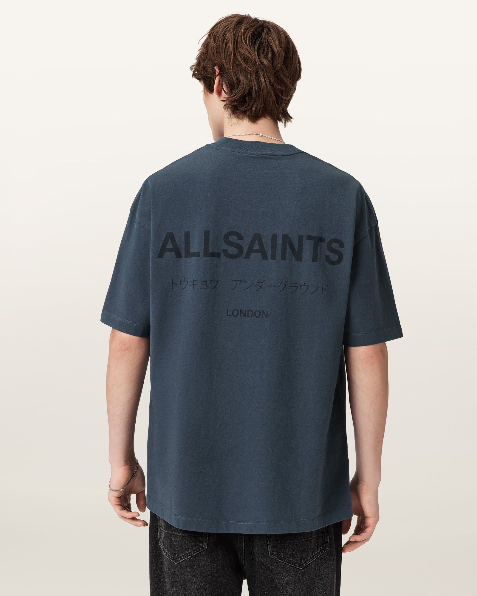 Antique White טי שירט קצרה Underground ALLSAINTS