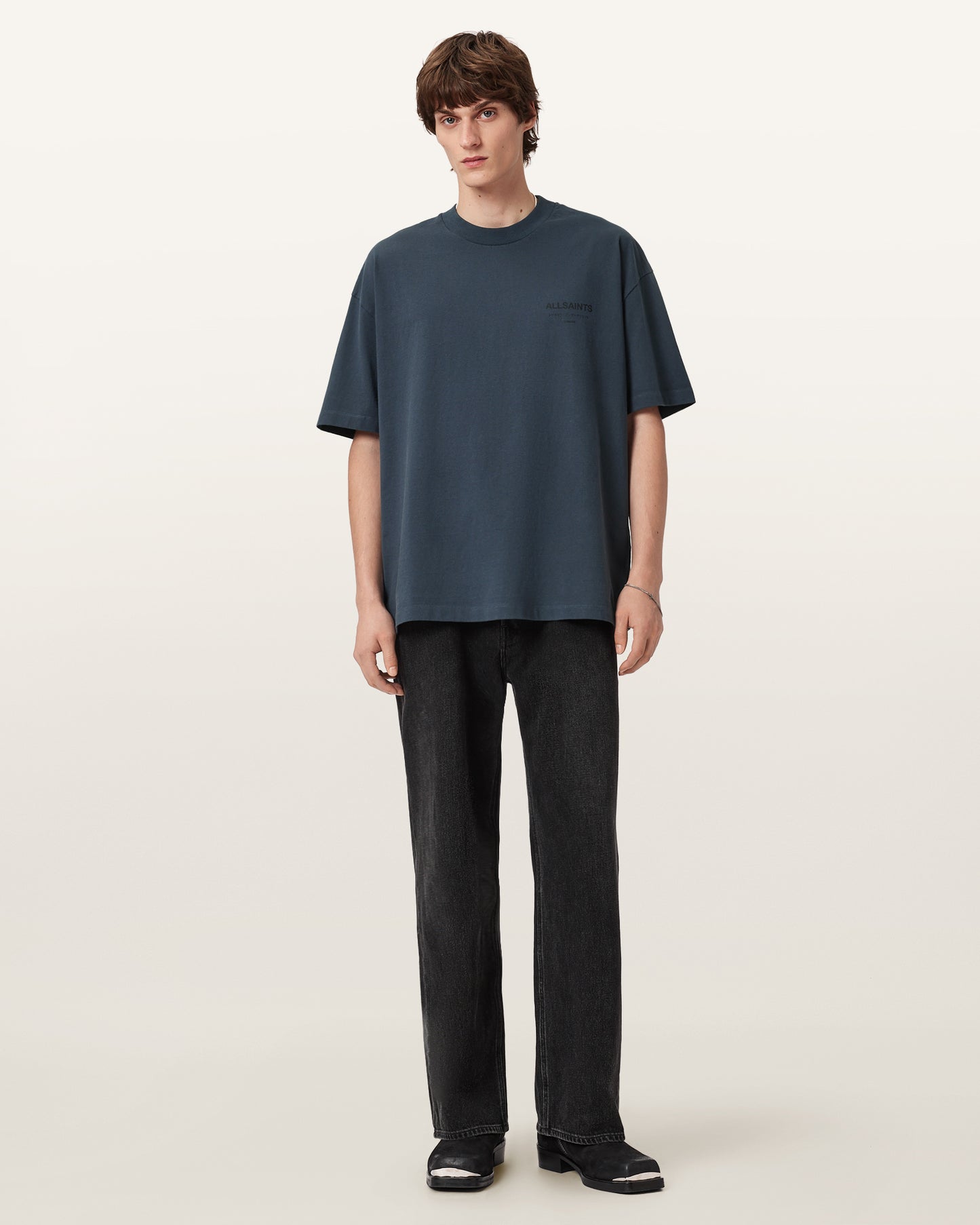 Beige טי שירט קצרה Underground ALLSAINTS