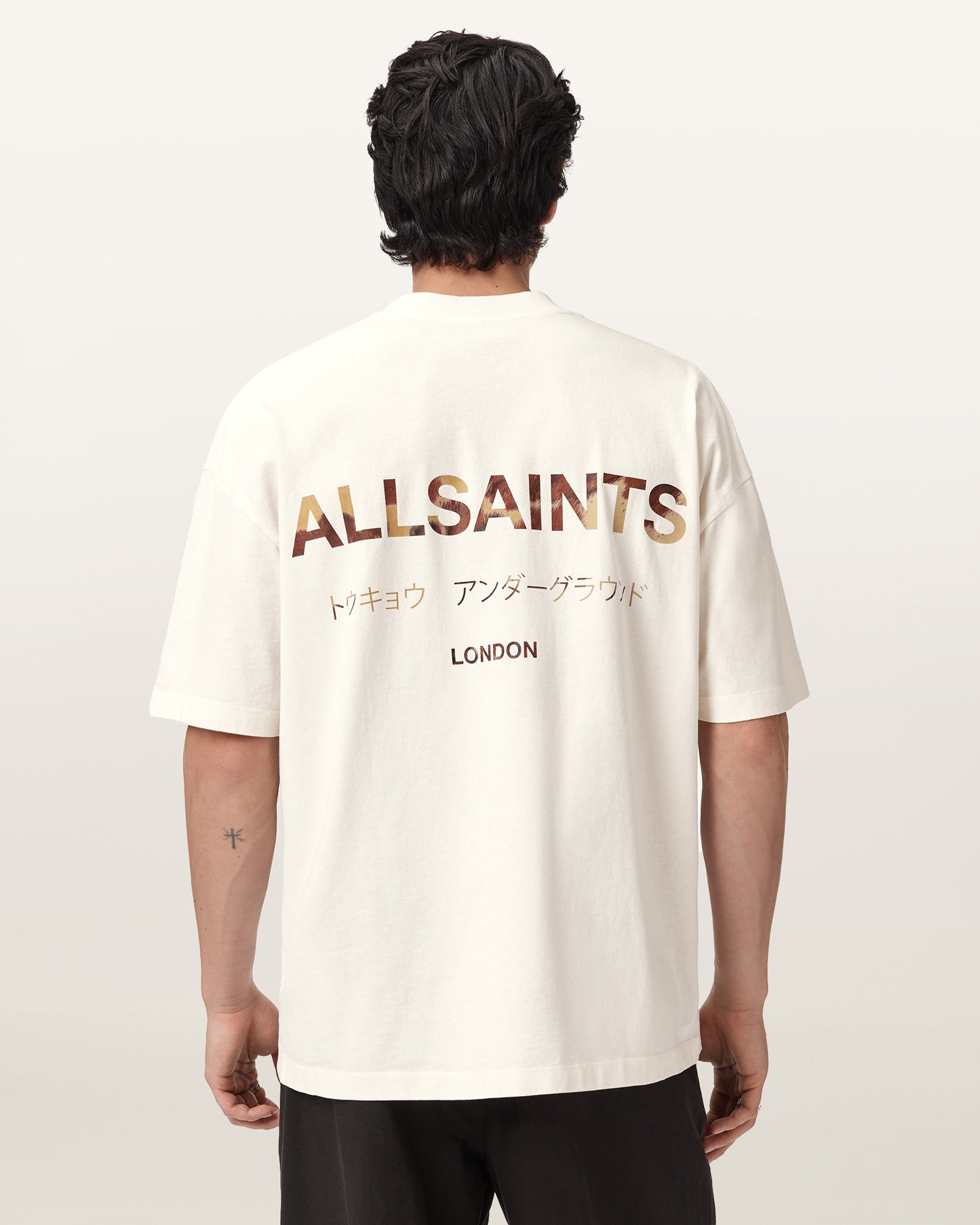 Seashell טי שירט קצרה לגברים Underground SS Crew ALLSAINTS