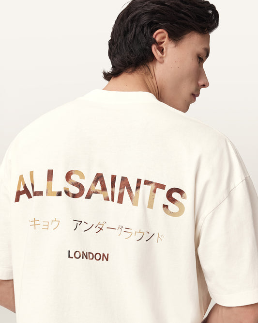 Seashell טי שירט קצרה לגברים Underground SS Crew ALLSAINTS