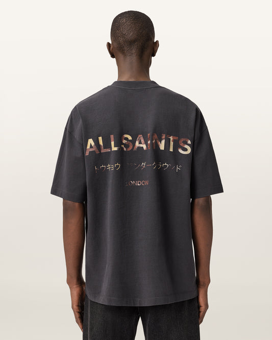 Seashell טי שירט קצרה לגברים Underground SS Crew ALLSAINTS