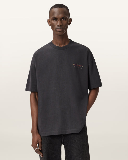 Seashell טי שירט קצרה לגברים Underground SS Crew ALLSAINTS