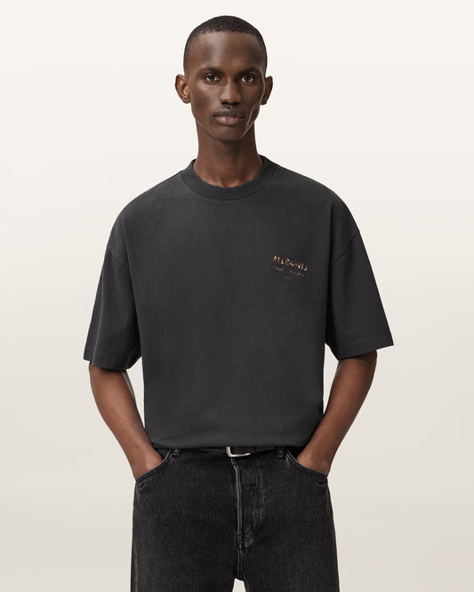 Seashell טי שירט קצרה לגברים Underground SS Crew ALLSAINTS