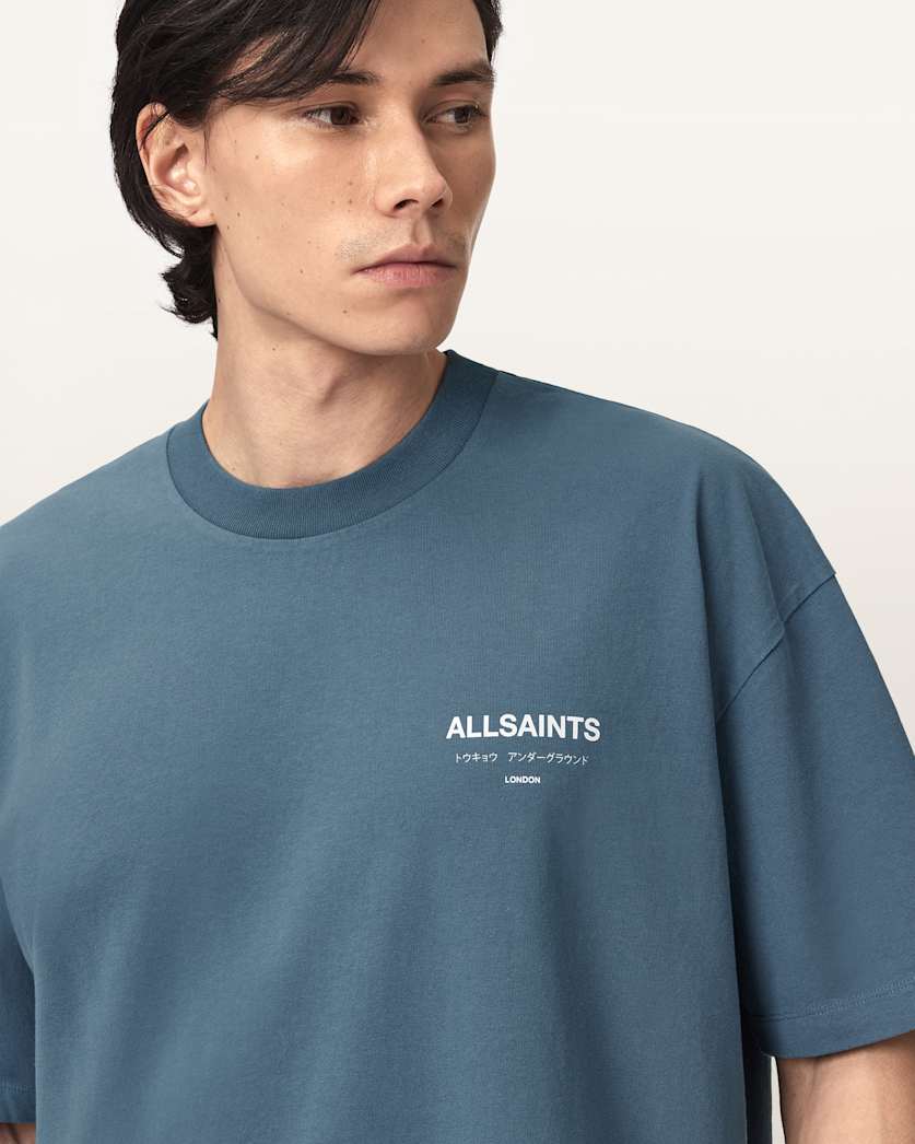 Seashell טי שירט קצרה לגברים Underground Ss Crew ALLSAINTS