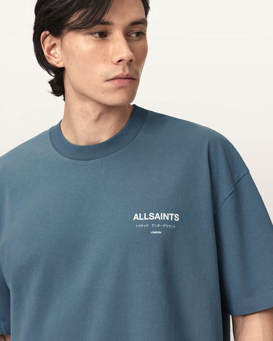 Seashell טי שירט קצרה לגברים Underground Ss Crew ALLSAINTS