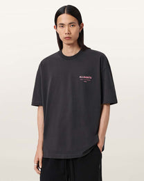 Dark Slate Gray טי שירט קצרה לגברים Underground Ss Crew ALLSAINTS