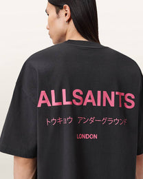 Dark Slate Gray טי שירט קצרה לגברים Underground Ss Crew ALLSAINTS