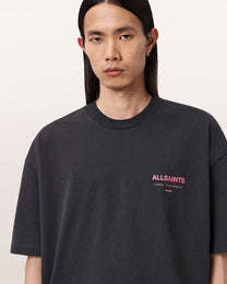 Dark Slate Gray טי שירט קצרה לגברים Underground Ss Crew ALLSAINTS