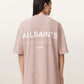 Light Gray טי שירט קצרה Underground ALLSAINTS