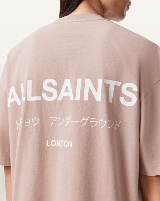 Gray טי שירט קצרה Underground ALLSAINTS