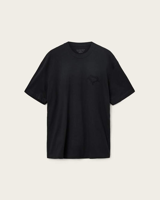 Black טי שירט קצרה לגברים Washed Tee ALLSAINTS
